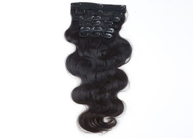 Chiny Black Women Clip In Natural Hair Extensions Miękkie czyste pełne przylgi przyczepione dostawca