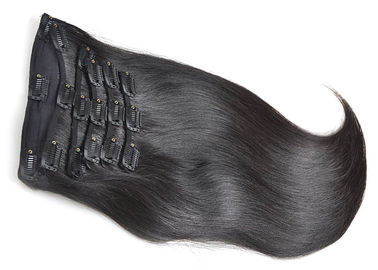 Chiny Natural Black 100 Human Hair Clip In Extensions Zdrowy od jednego dawcy dostawca