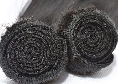 Chiny Bez nieprzyjemnego zapachu Peruwiańskie proste włosy wyplatają w 100% nieprzetworzoną czerń z odrobiną brązu dostawca