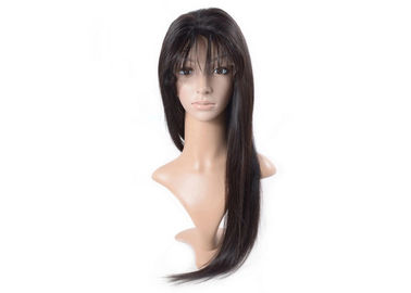 Chiny Gładkie uczesanie Koronkowe peruki z ciemnymi brązowymi połyskującymi długimi włosami dostawca