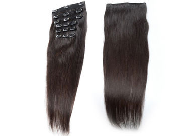 Chiny Lśniący Elegancki klip w naturalnych przedłużeniach włosów Dostosowany kolor dla czarnych kobiet dostawca